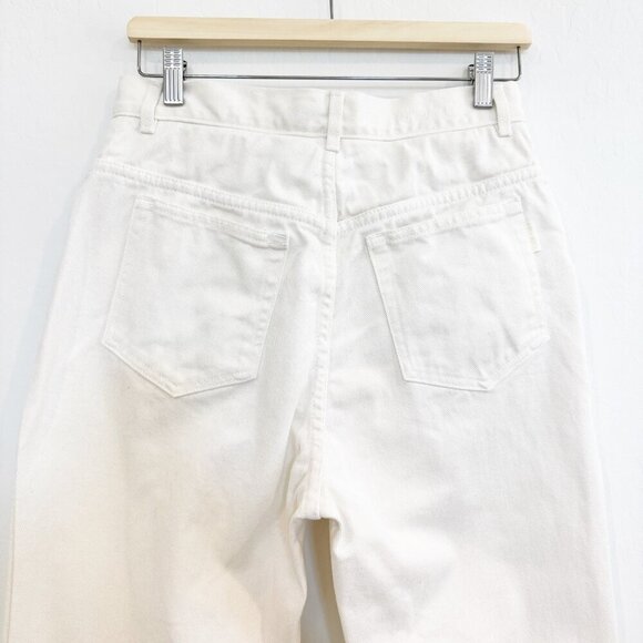 St. John Denim High Rise Straight Leg Signature Jeans Luxury Casual White 10 - Picture 9 of 11
